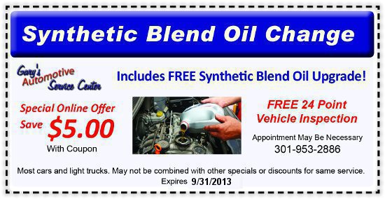 Oil Change | Coupon | Laurel | MD